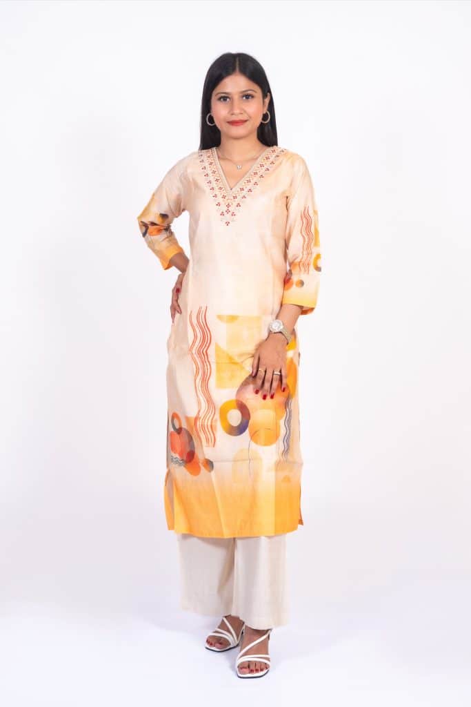 Beige and yellow cord set