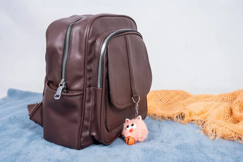 Coffee Color Ladies Backpack side view